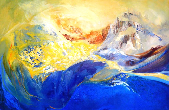 Аджиева В.Б. «Джер бла суўу» 120х80, 2007 (холст, масло)